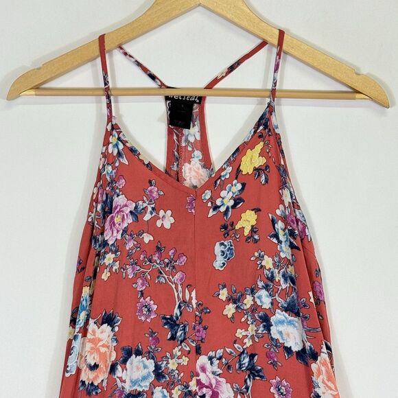 Wet Seat Vintage Y2K Floral Hi Low Midi Rayon Sleeveless Dress Women's‎ Sz Small - Picture 2 of 6